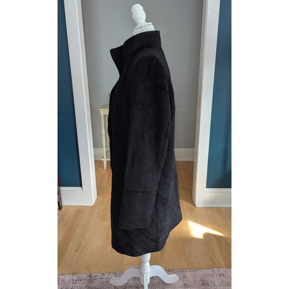 Andean Alpaka And Wool Women's Classic Black Overcoat Size 8 - Picture 4 of 16